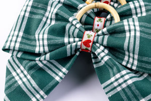 Olive Grove Plaid Napkin Rings in Green, Set of 4
