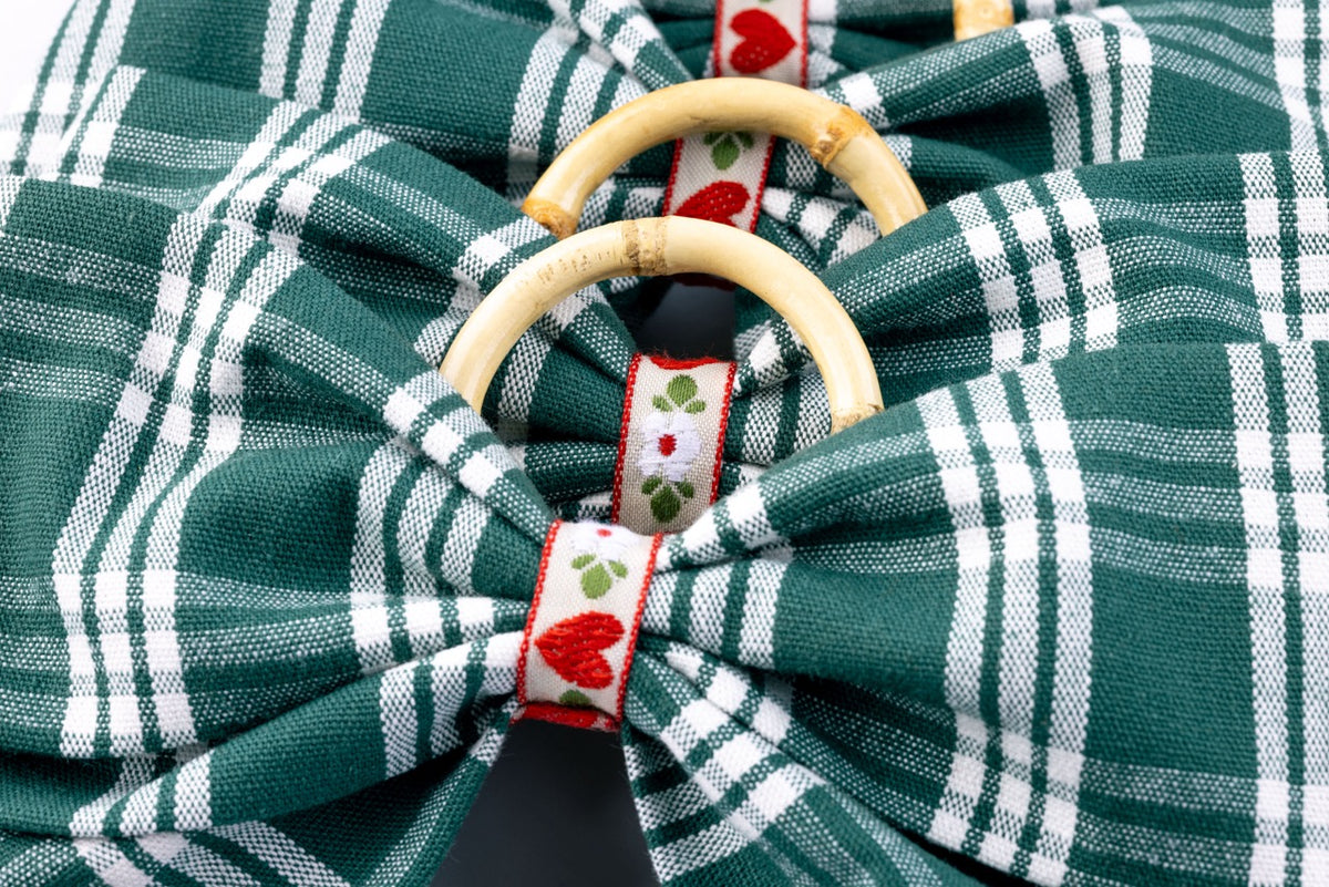 Olive Grove Plaid Napkin Rings in Green, Set of 4