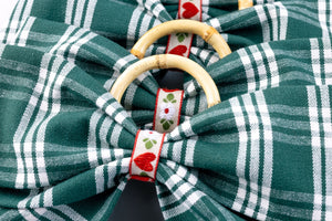 Olive Grove Plaid Napkin Rings in Green, Set of 4