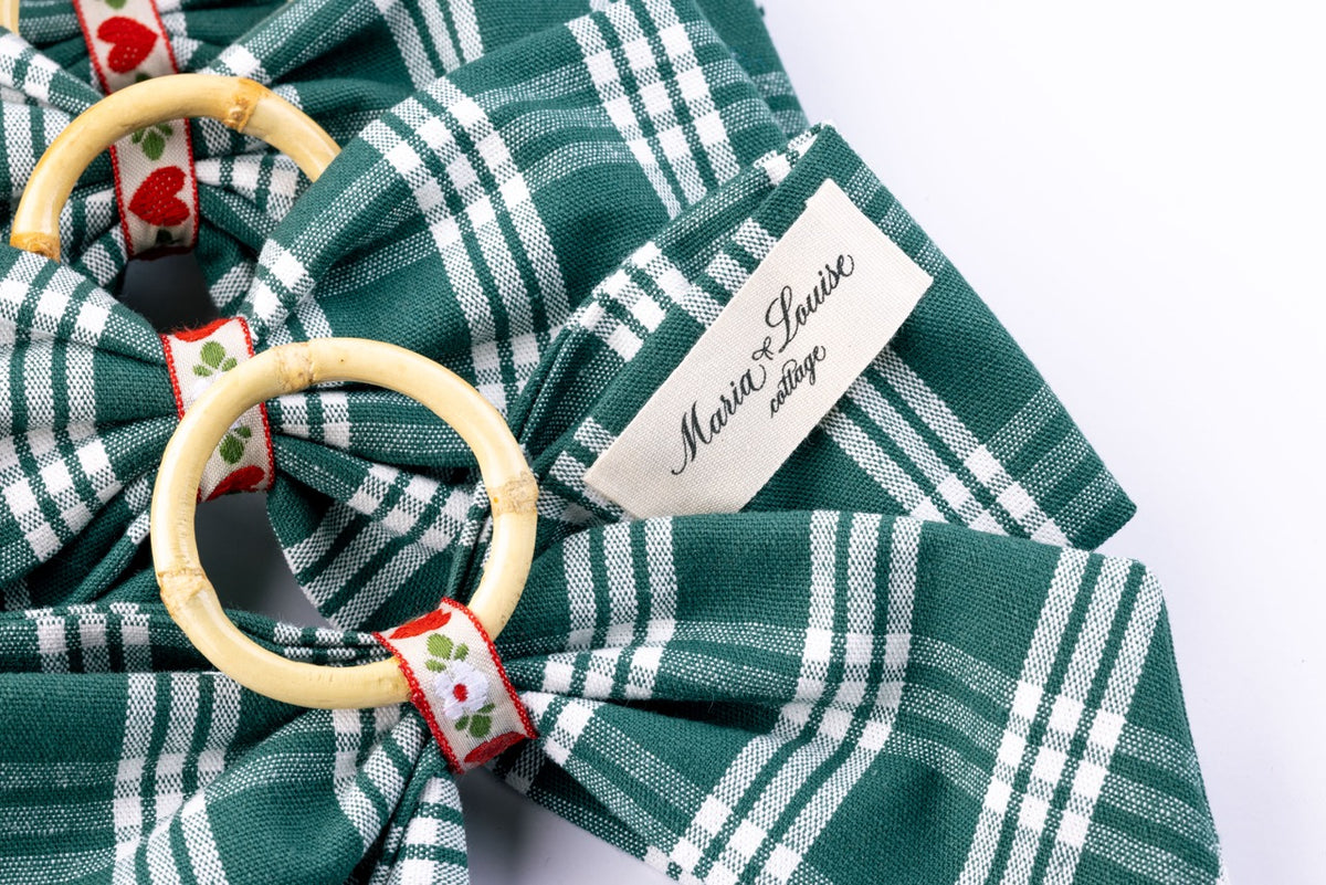 Olive Grove Plaid Napkin Rings in Green, Set of 4