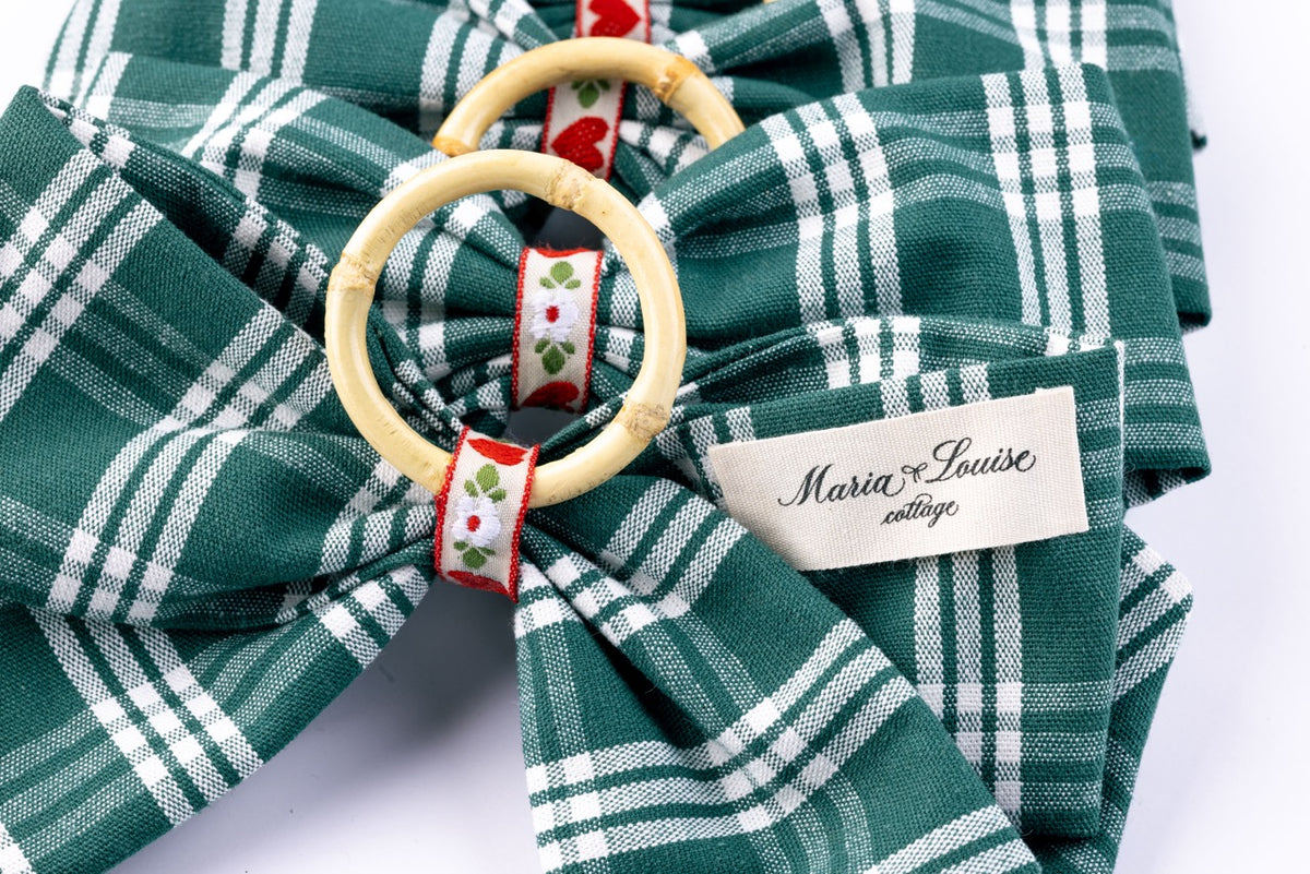 Olive Grove Plaid Napkin Rings in Green, Set of 4