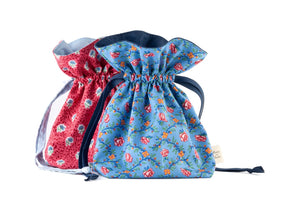 The French Cordelle Pouch Bag in Blue