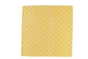 Retro Rose Napkins in Yellow, Set of 4