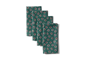 Moss & Berry Napkins in Green, Set of 4