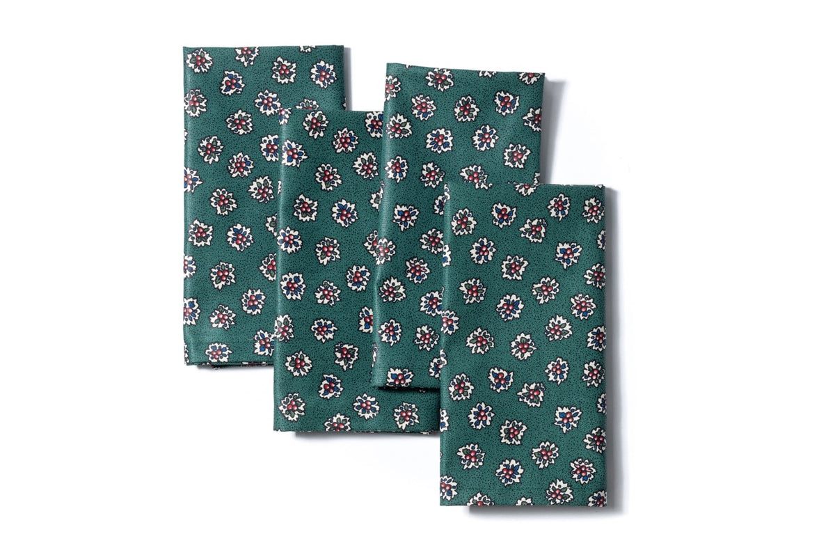 Moss & Berry Napkins in Green, Set of 4