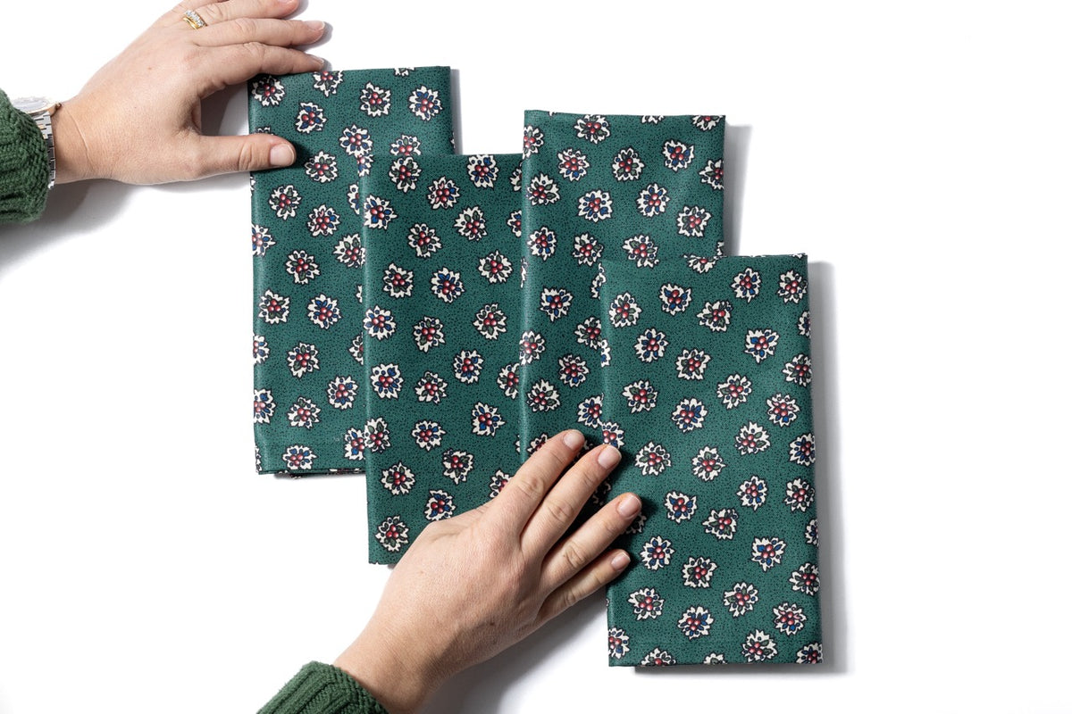 Moss & Berry Napkins in Green, Set of 4