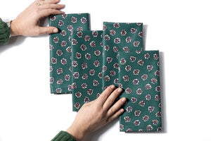 Moss & Berry Napkins in Green, Set of 4