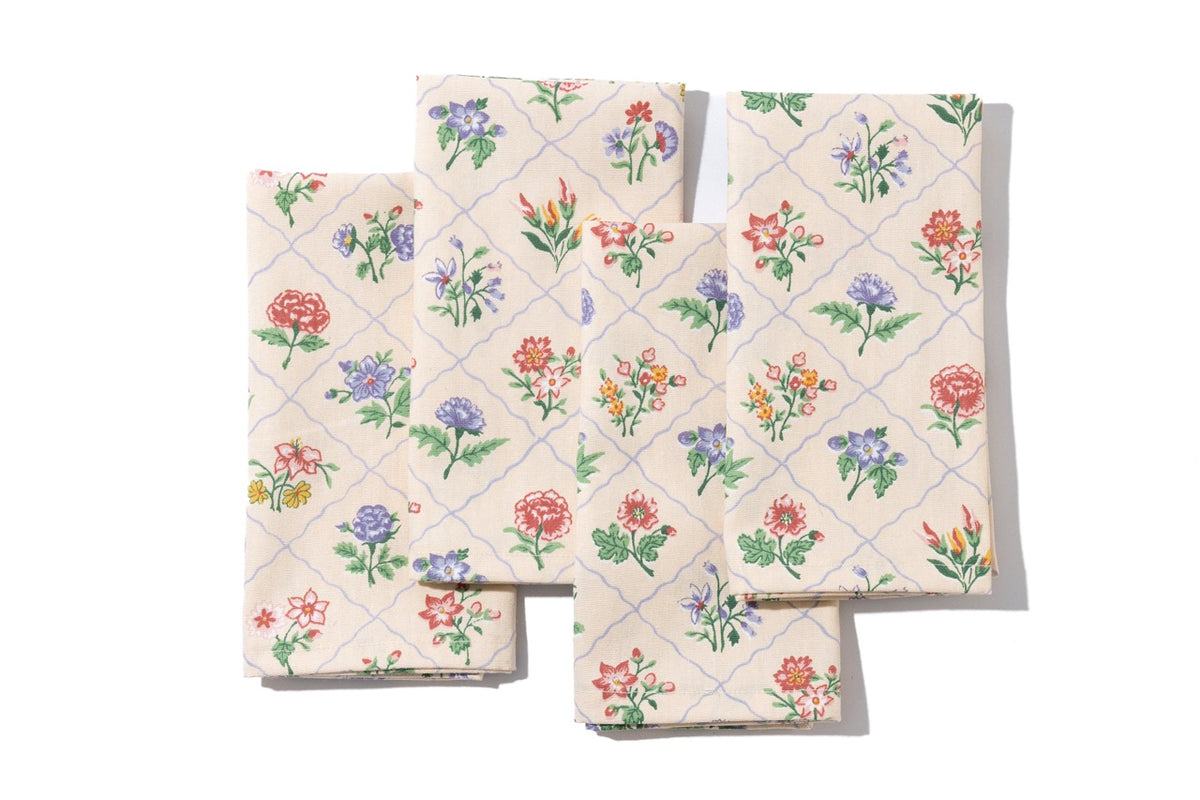 Amoureaux House Napkins in Beige, Set of 4
