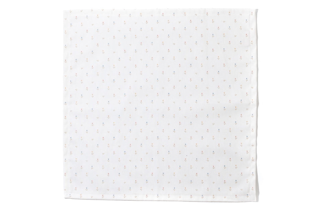Petite Flower Garden Napkins in White, Set of 4