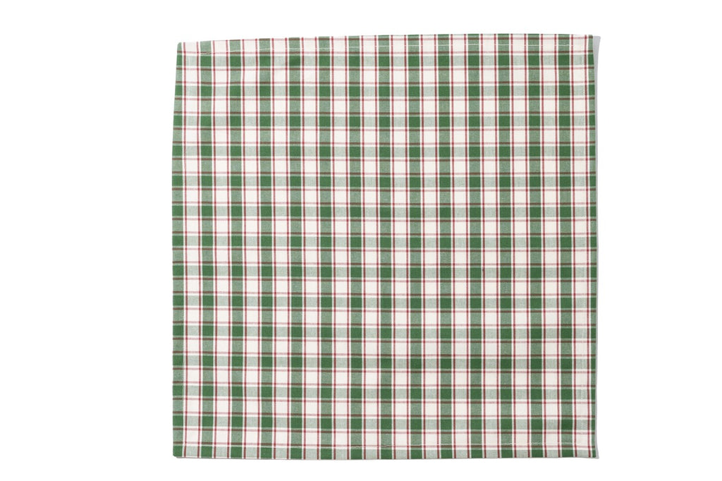 Crimson Grove Plaid Napkins in Green, Set of 4