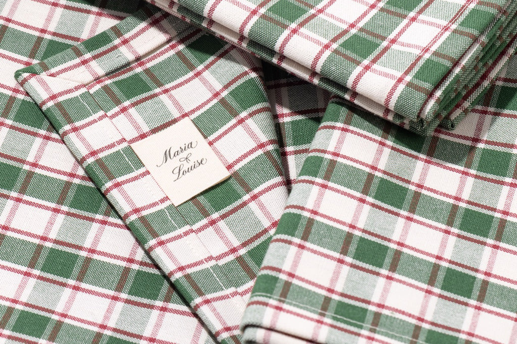 Crimson Grove Plaid Napkins in Green, Set of 4