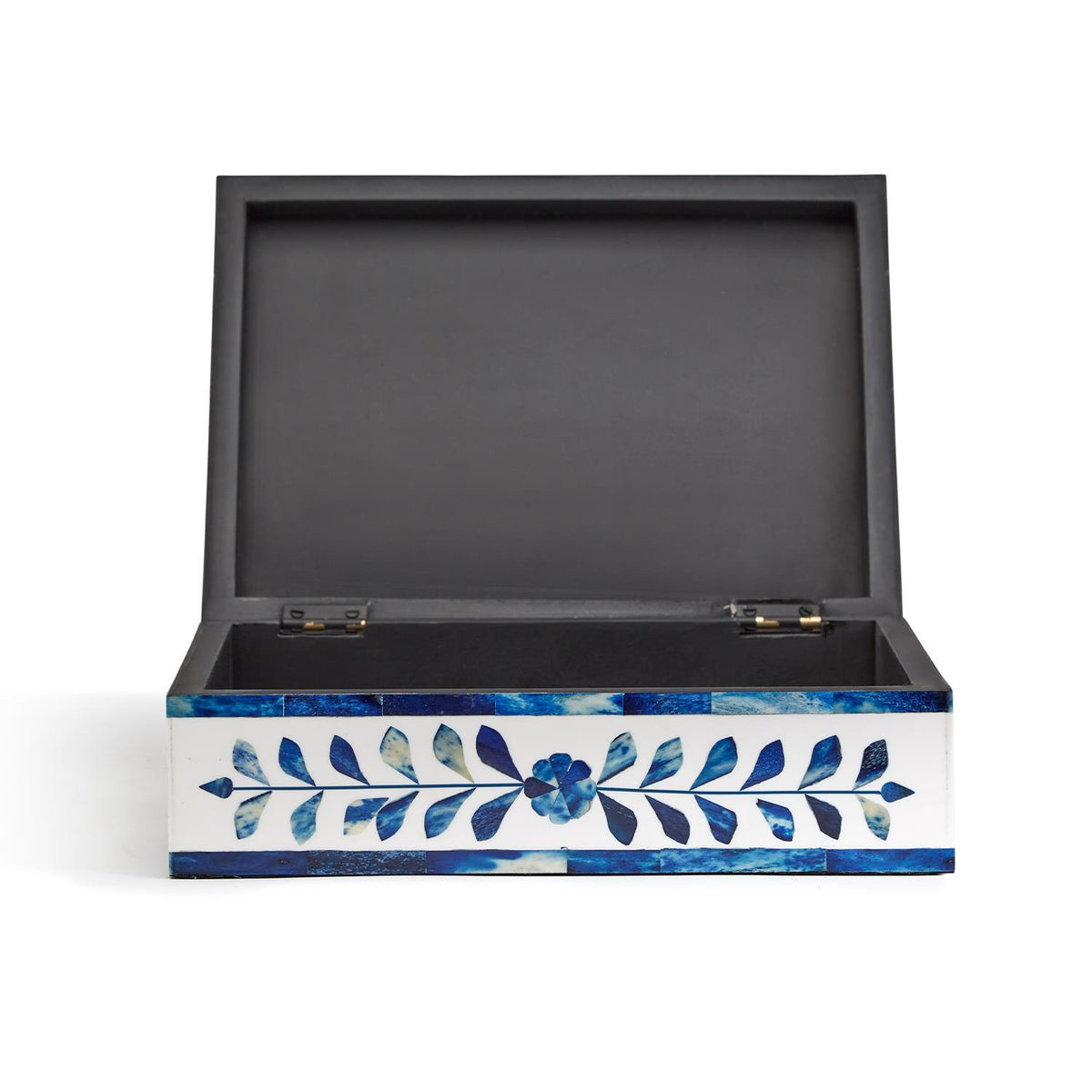 Jaipur Palace Blue & White Tear Hinged Cover Box, Set of 2