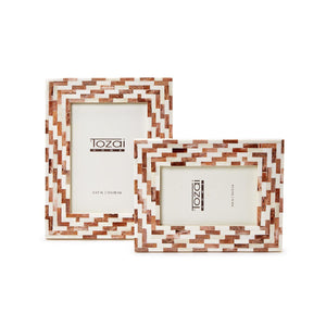 Brick Mosaic Photo Frame, Set of 2