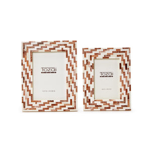 Brick Mosaic Photo Frame, Set of 2