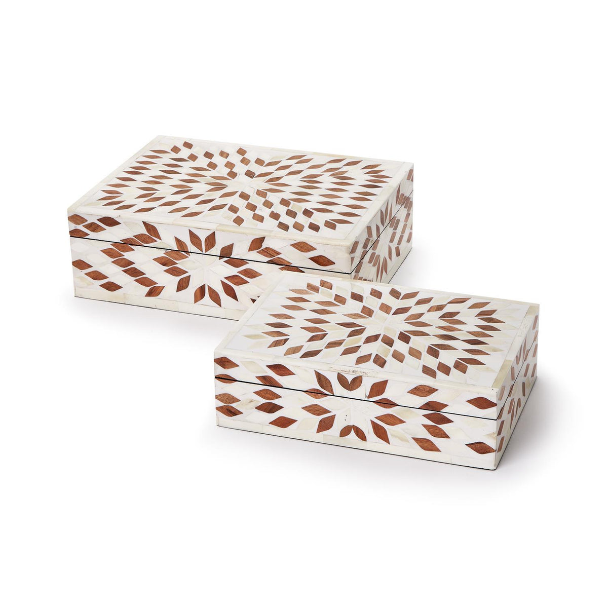 Raffles Hinged Covered Box, Set of 2