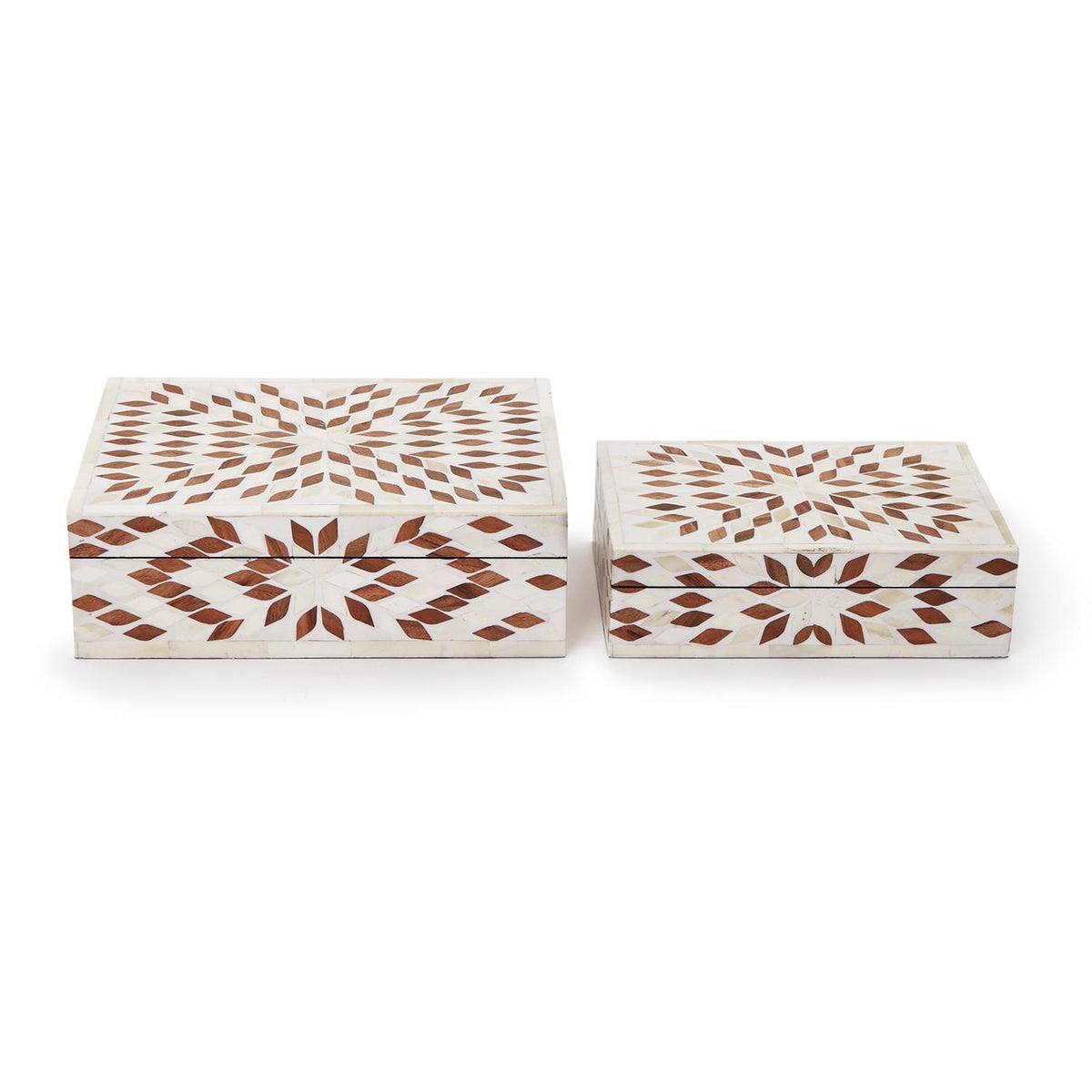 Raffles Hinged Covered Box, Set of 2