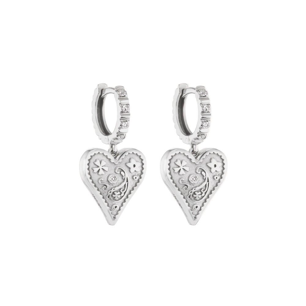 Mini Southwestern Heart Earrings