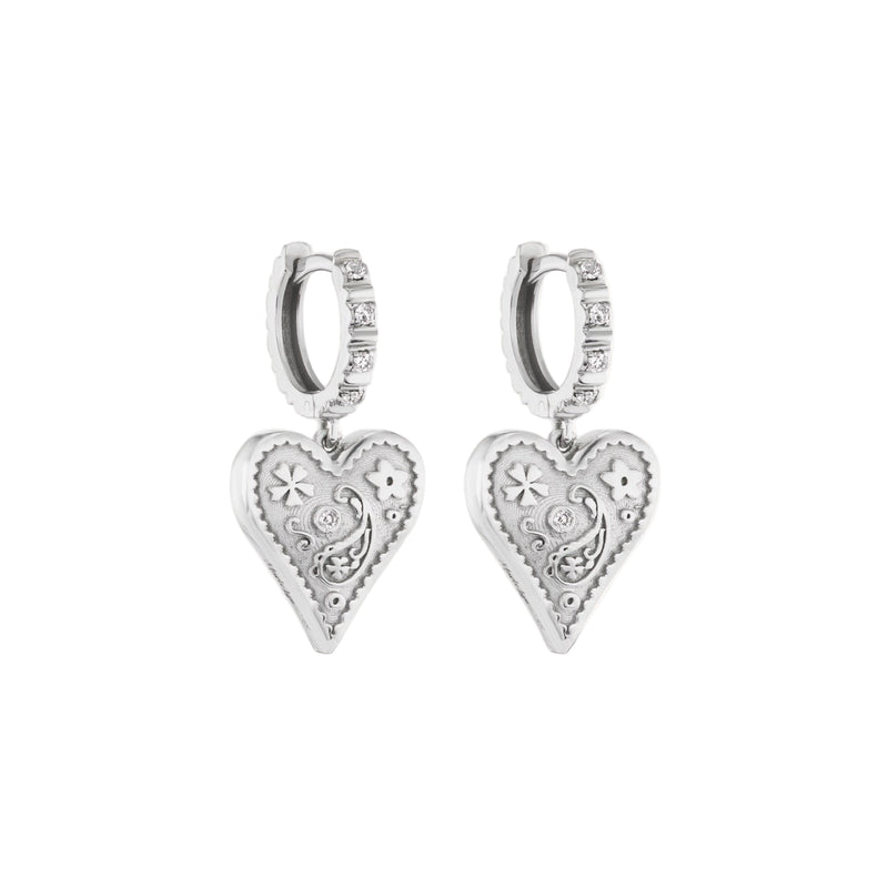 Mini Southwestern Heart Earrings