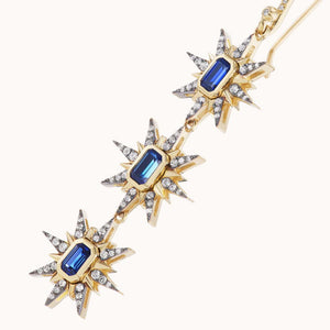 Multi Starburst Earrings Blue Sapphire - Marlo Laz