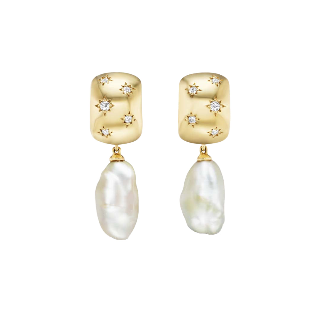 La Perla Earrings in Yellow Gold