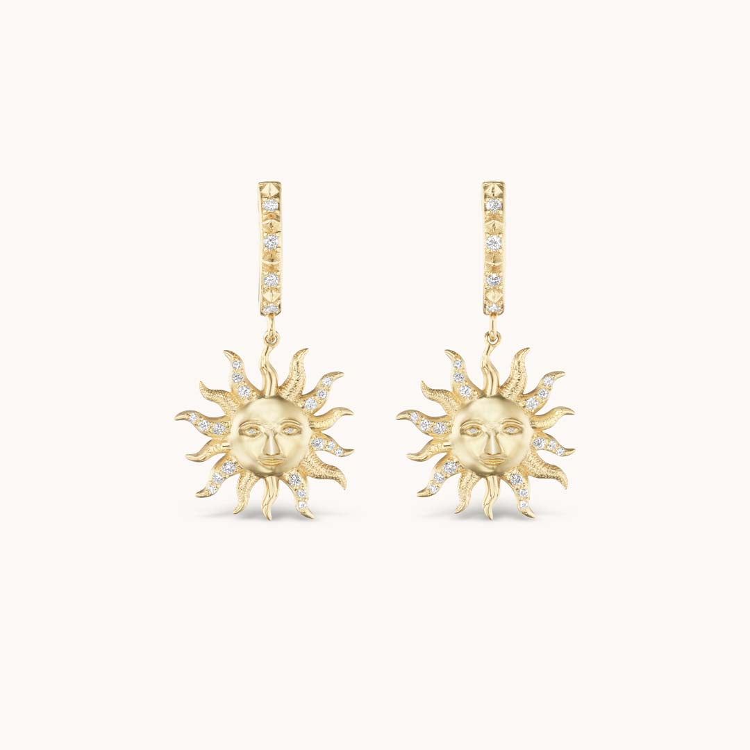 El Sol Earrings in Yellow Gold