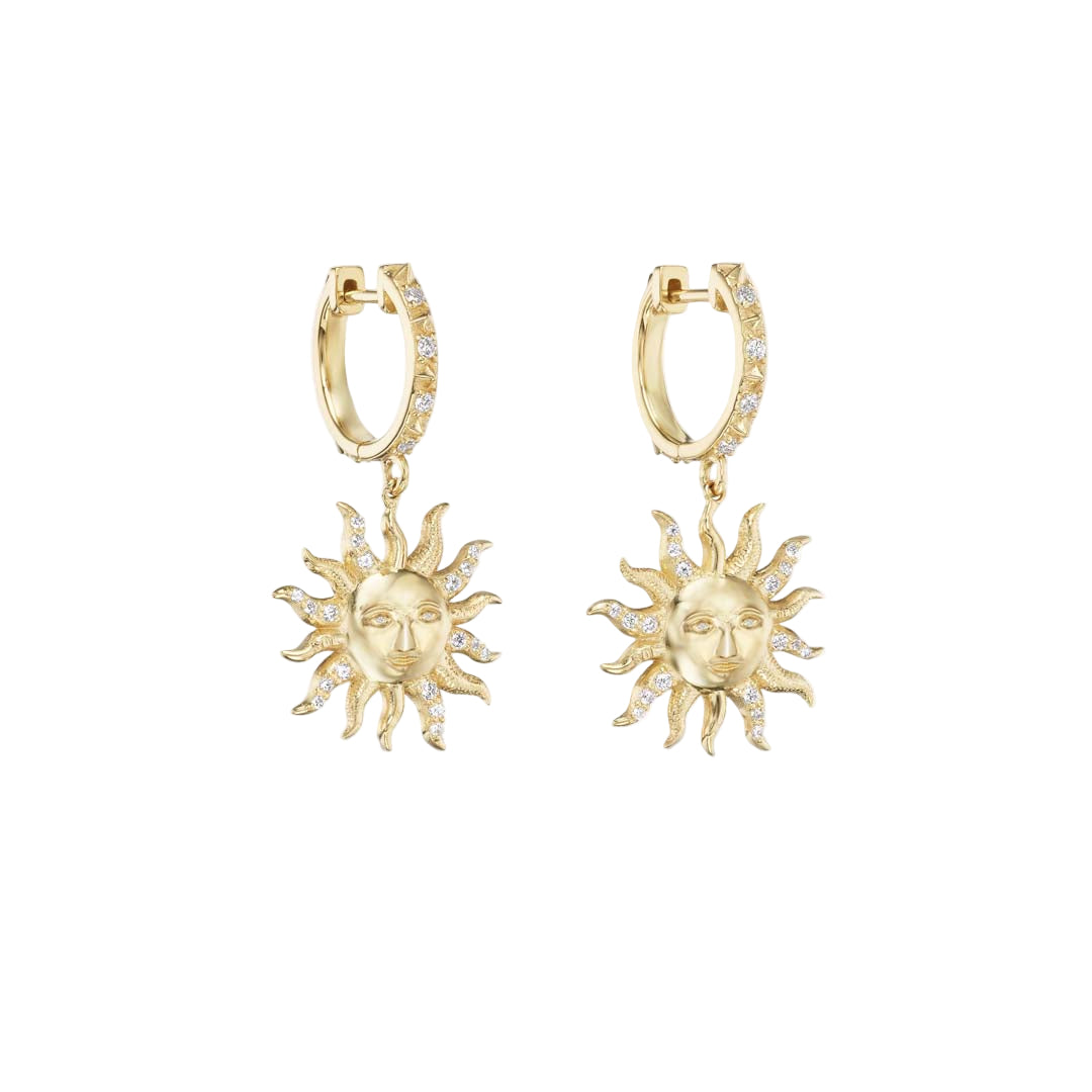 El Sol Earrings in Yellow Gold