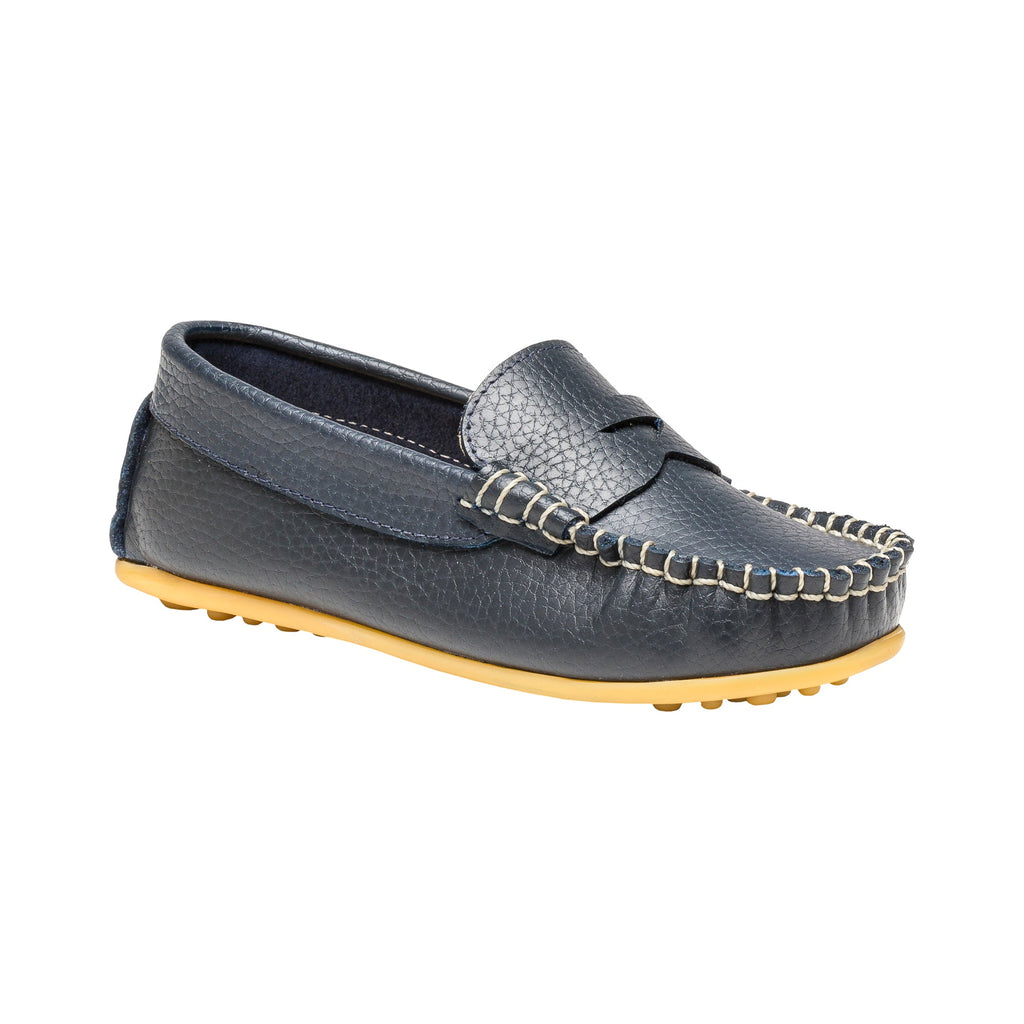Classic style all leather kid's loafers and moccasins. 