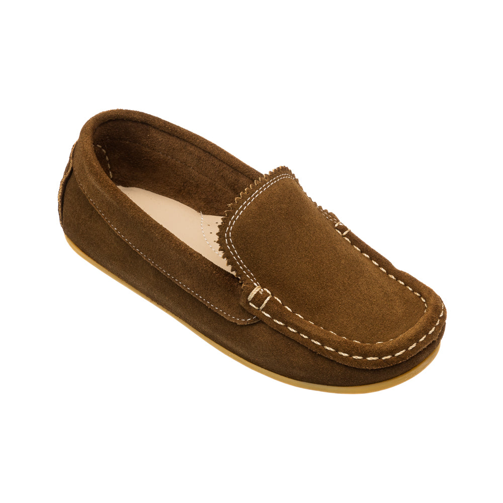 Antton Driver Moc in Suede Chestnut