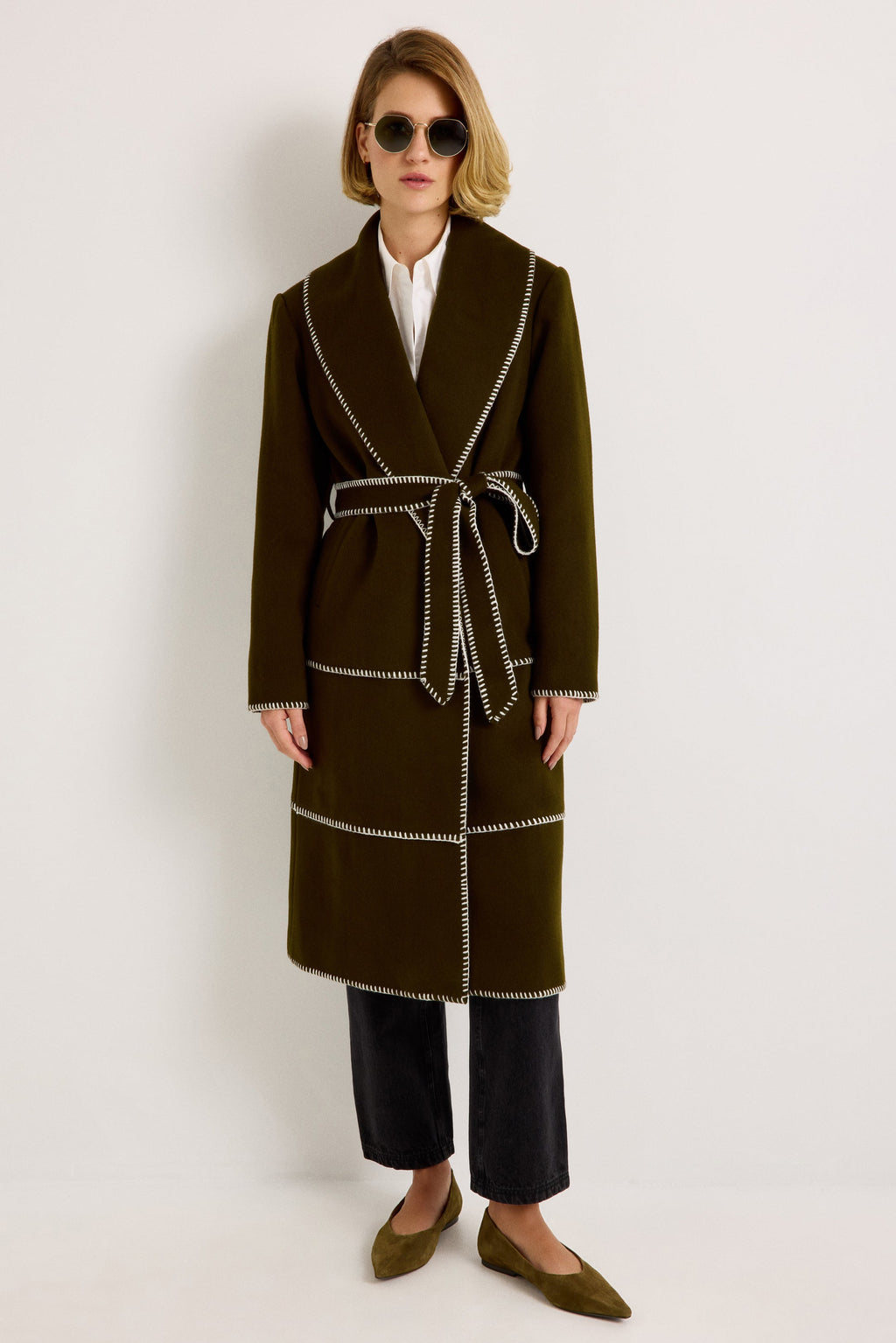 Chloe Coat in Juniper Green