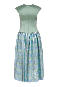 Aloe Gingham Sequin Drop Waist Dress