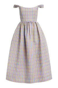 Ginger Pastel Plaid Midi Dress