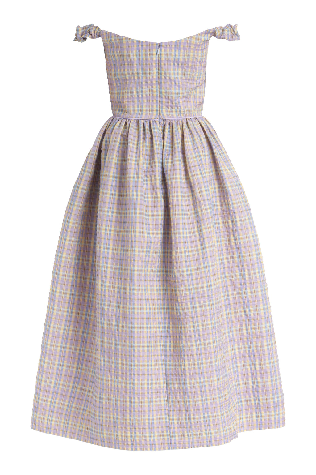 Ginger Pastel Plaid Midi Dress