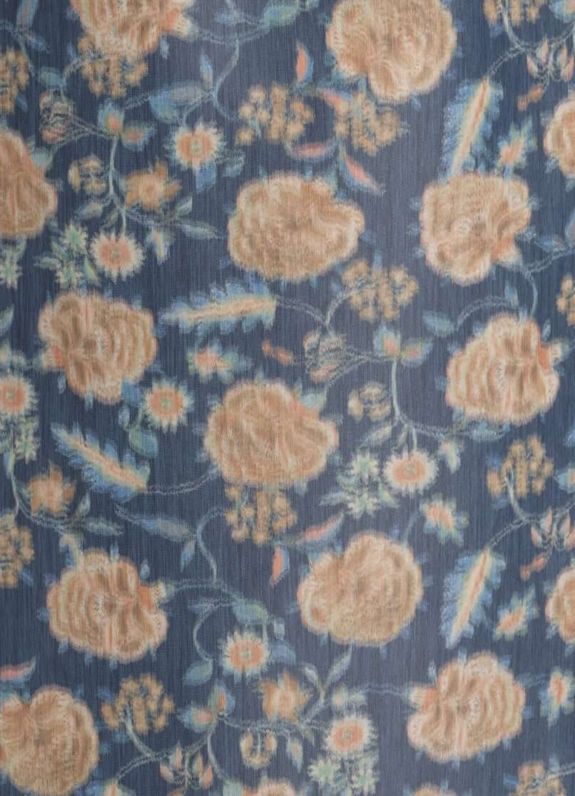 Cyprus Dusk Marigold Ikat Midi Dress