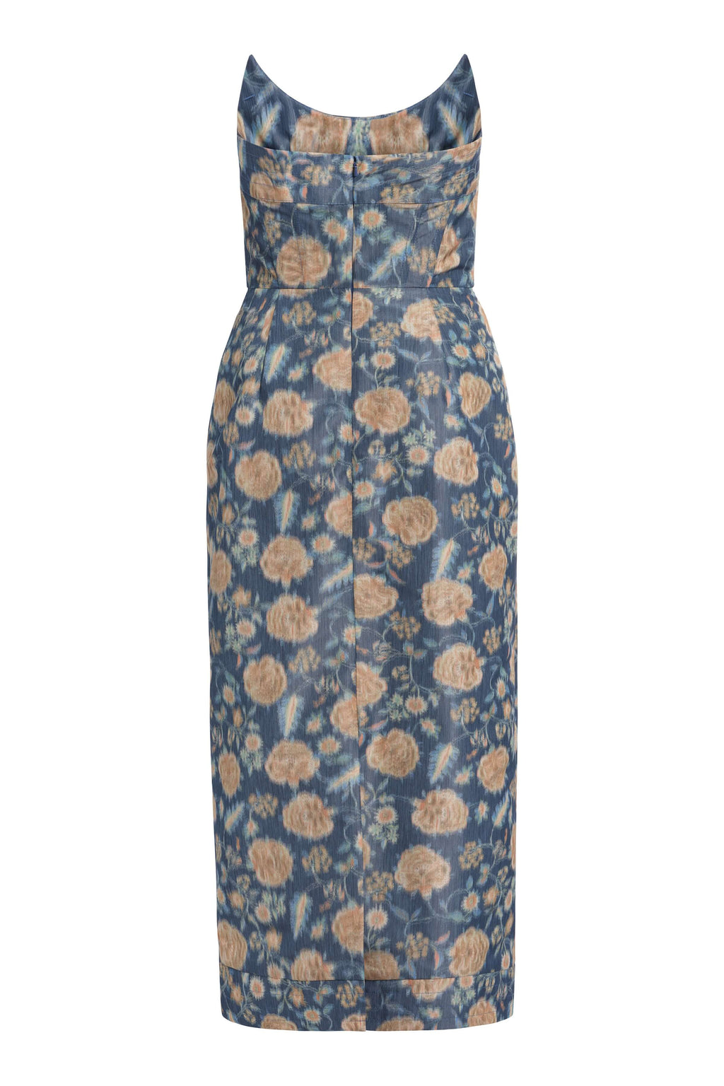 Cyprus Dusk Marigold Ikat Midi Dress