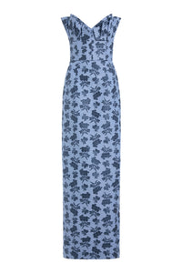 Rita Navy Bouquet Gown