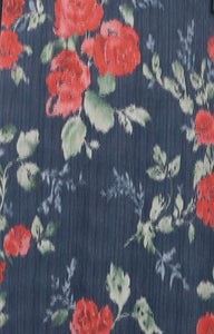 Adelaide Red Bloom Chiffon Gown
