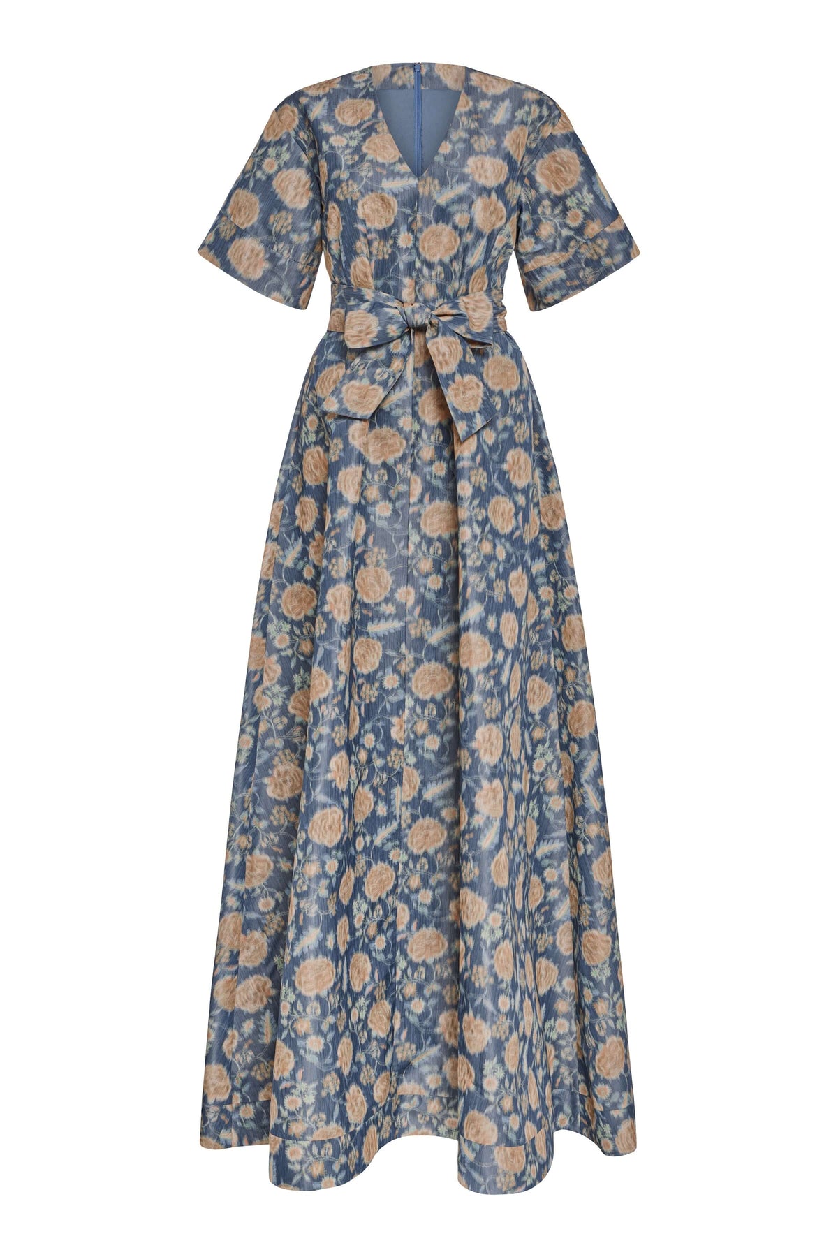 Margaretta Dusk Marigold Ikat Gown