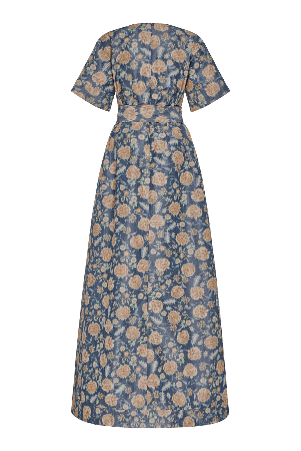 Margaretta Dusk Marigold Ikat Gown