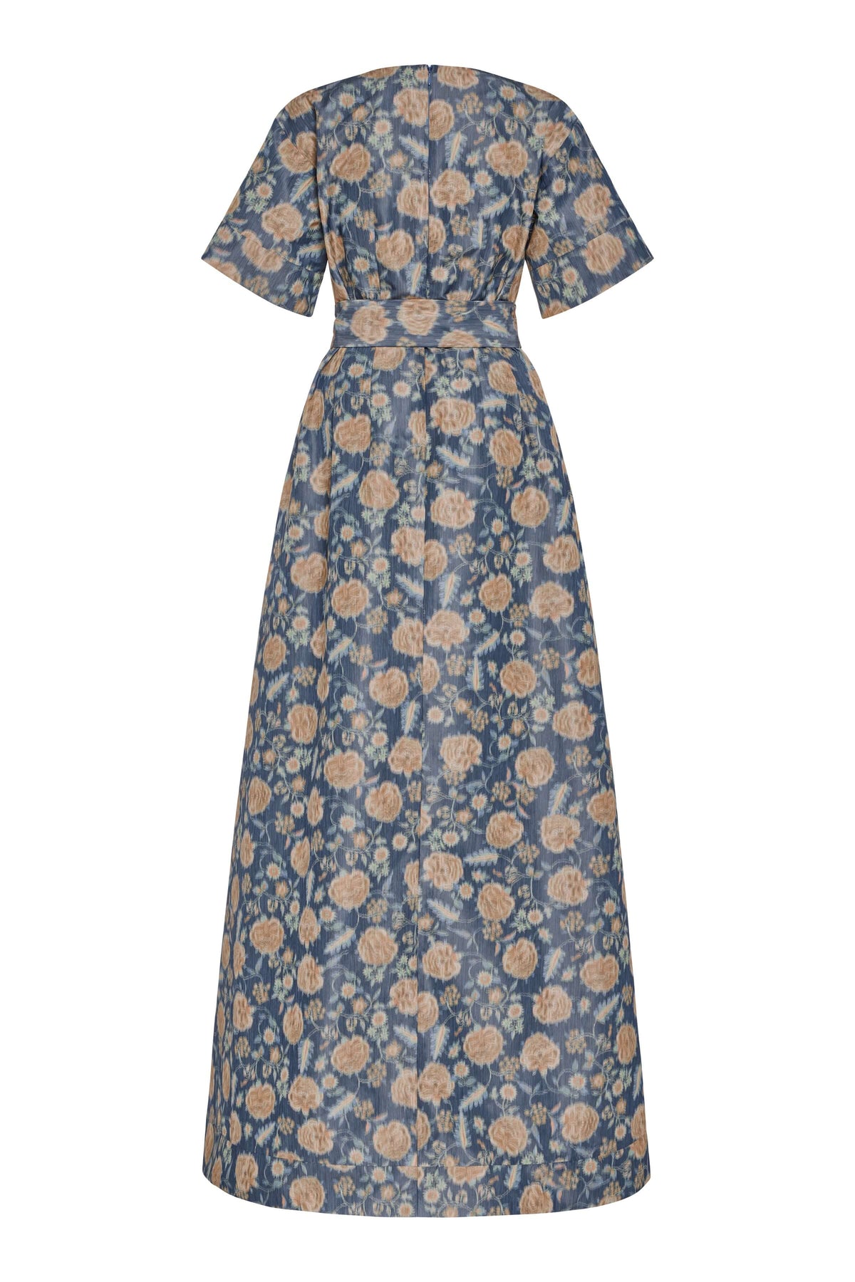 Margaretta Dusk Marigold Ikat Gown
