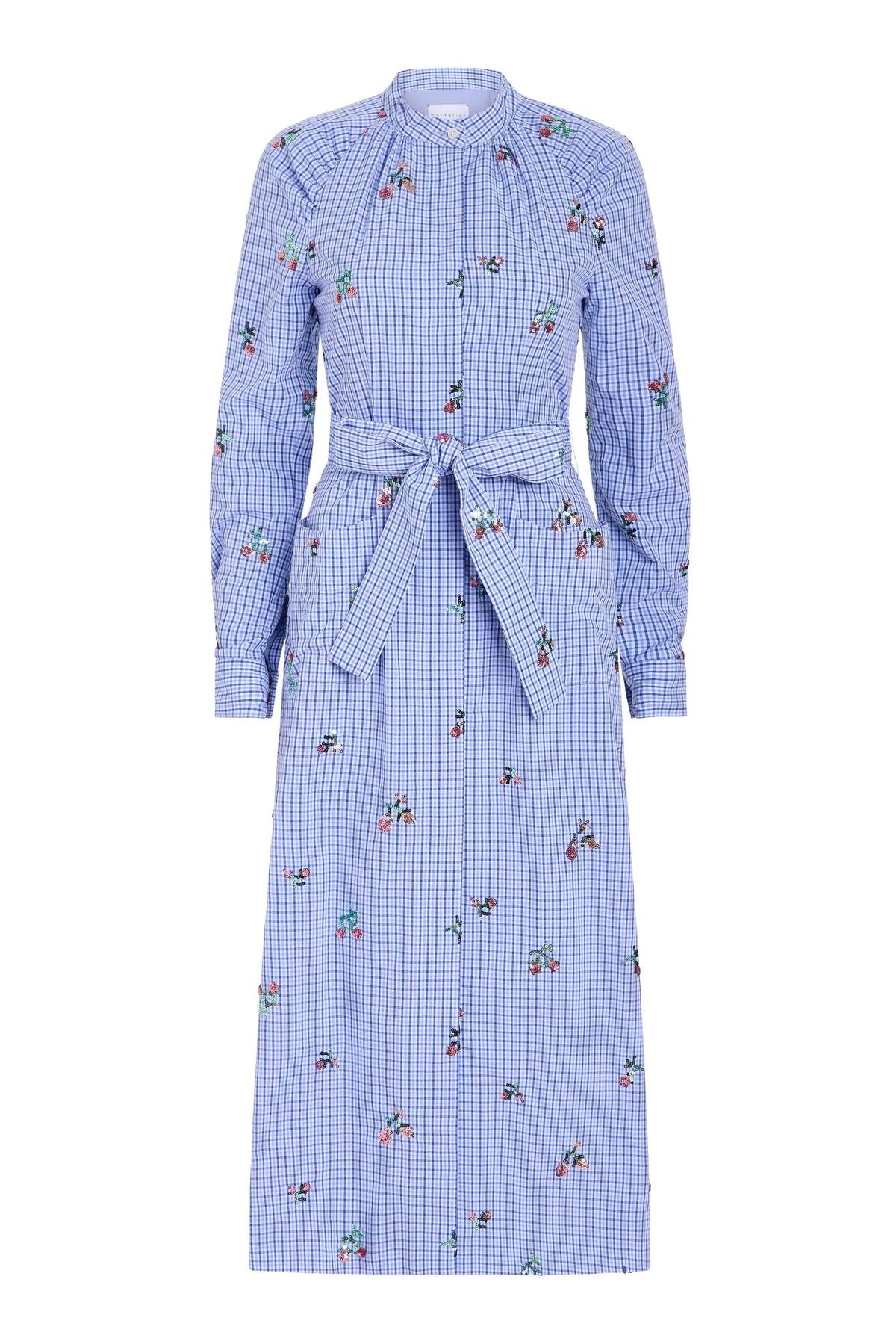 Gazania Sequin Embroidery Shirt Dress