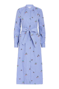 Gazania Sequin Embroidery Shirt Dress