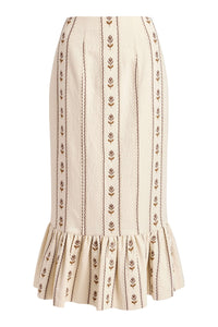 Suri Ivory Linen Skirt