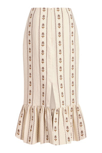 Suri Ivory Linen Skirt