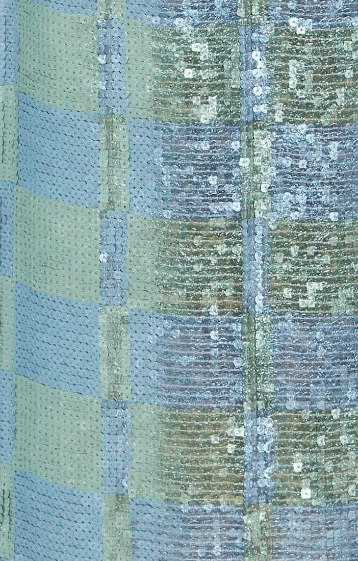 Aloe Gingham Sequin Drop Waist Dress