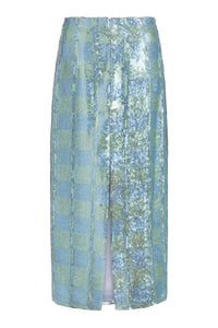 Lucida Gingham Sequin Skirt