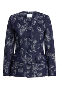 Savane Floral Denim Jacket Top