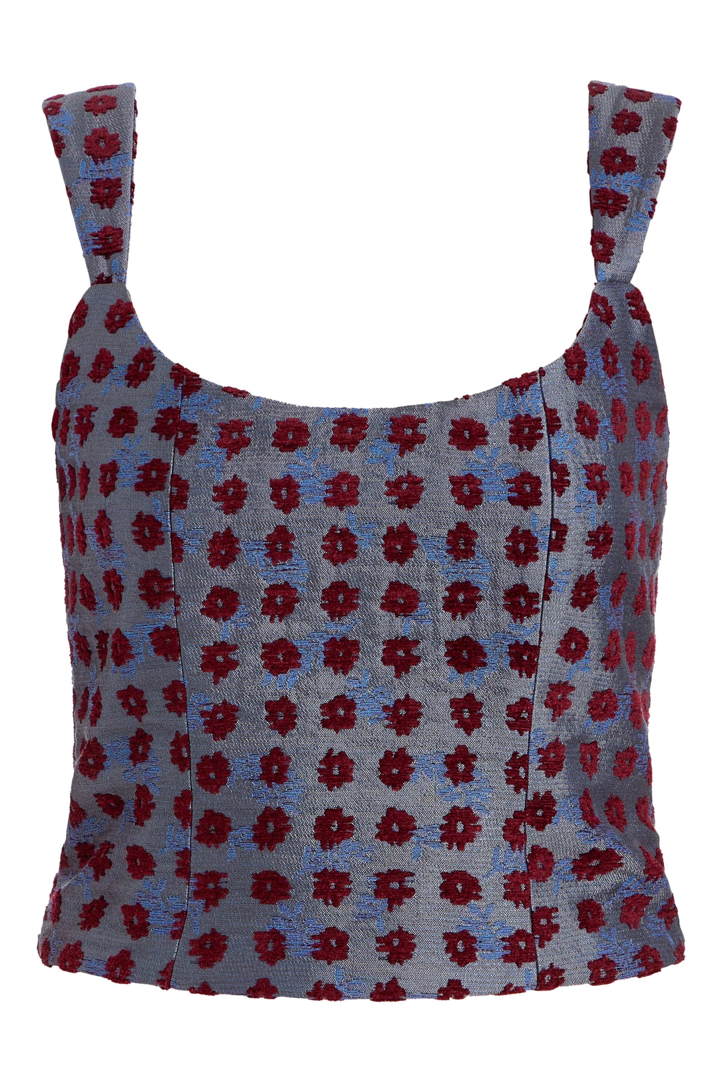 Maisie Teal Tapestry Top