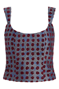 Maisie Teal Tapestry Top
