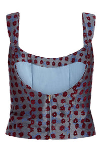 Maisie Teal Tapestry Top
