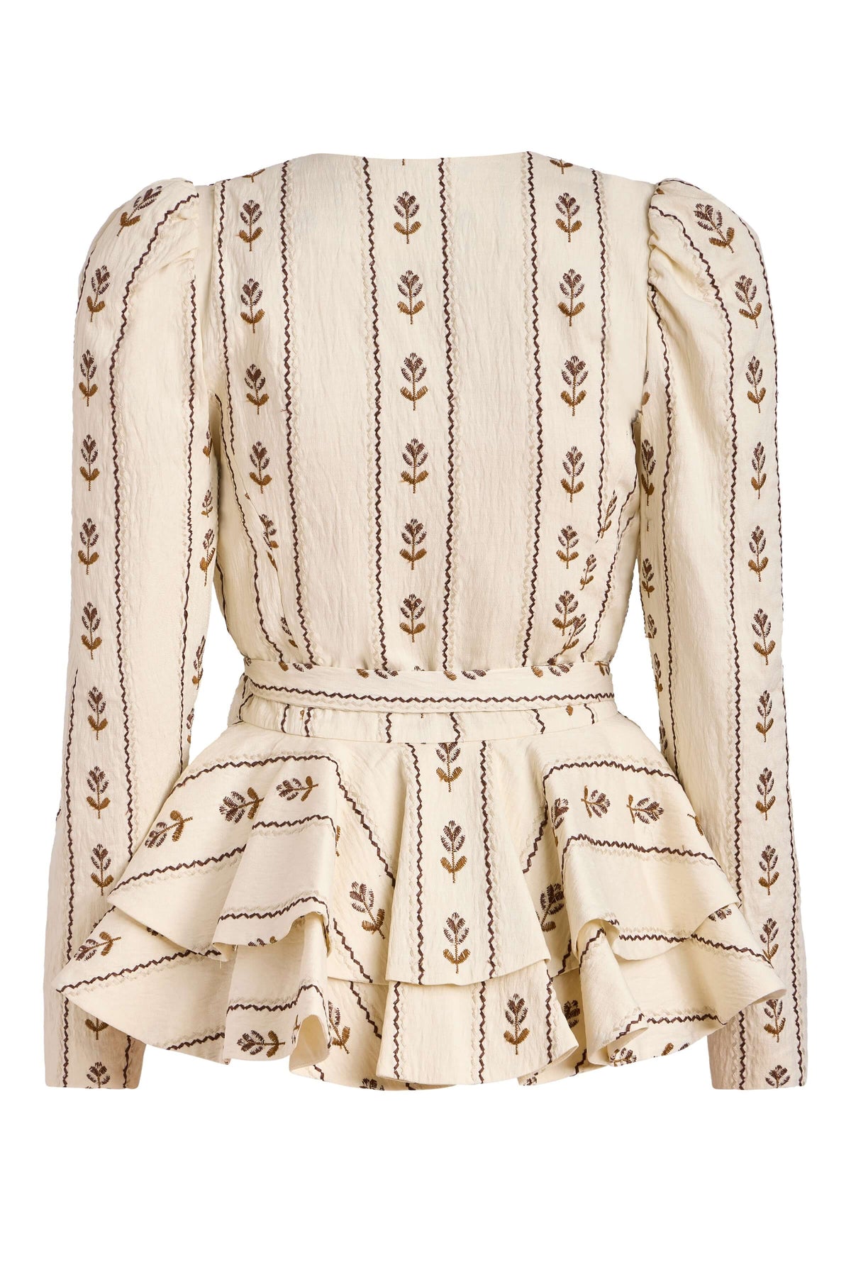 Vega Ivory Linen Wrap Top